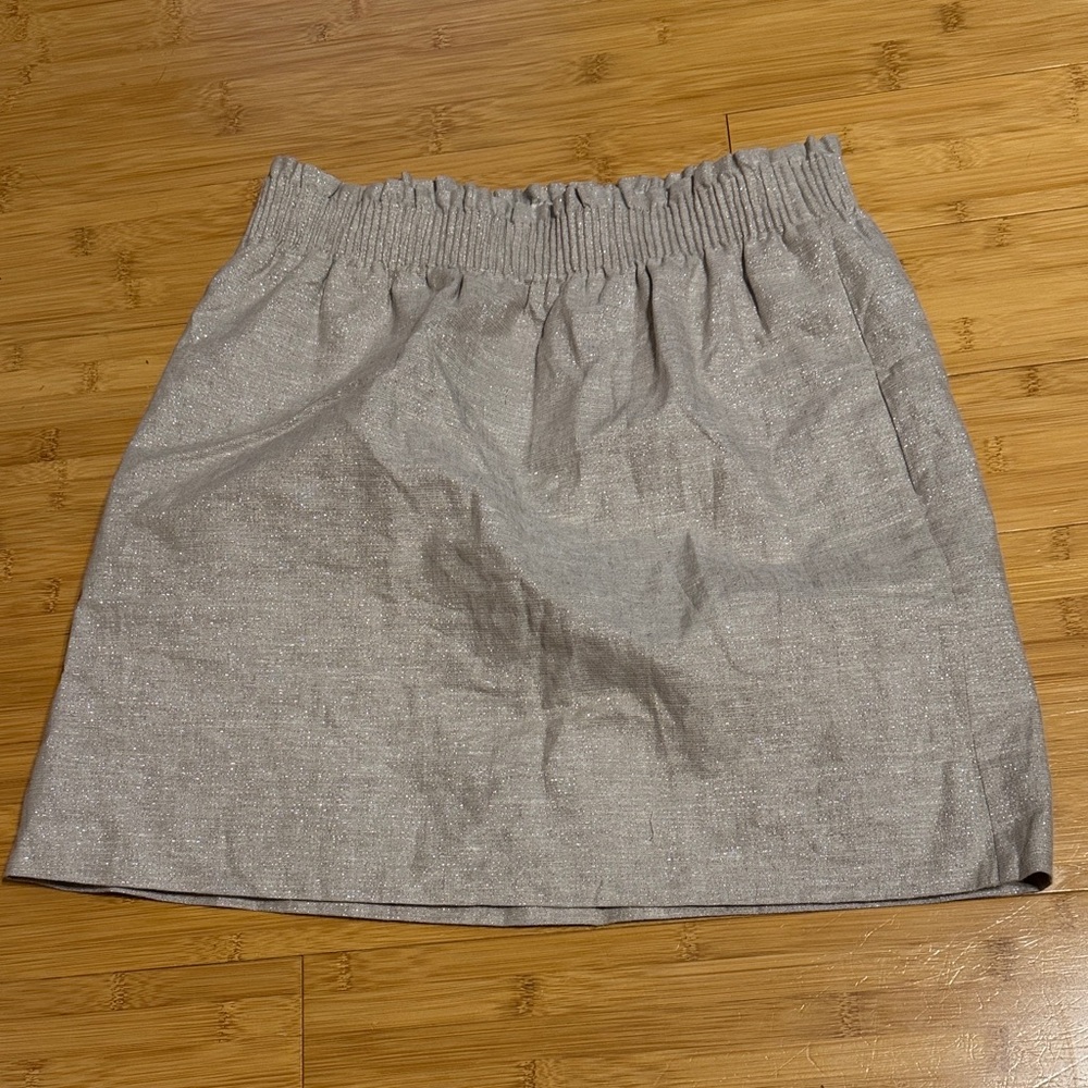 J. Crew Shimmering beige Mini Skirt